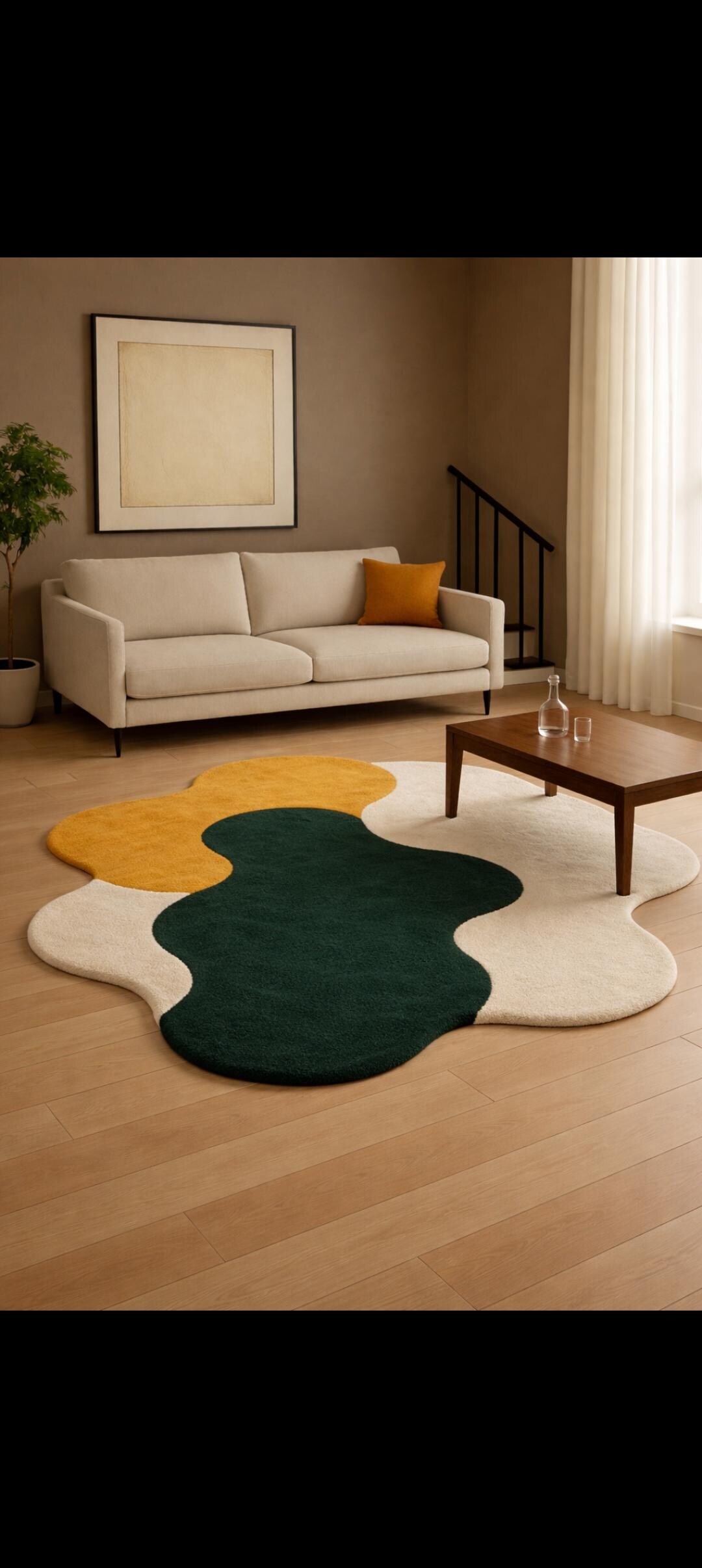 Calm Body Rug Calm Curve Rugs - Etsy