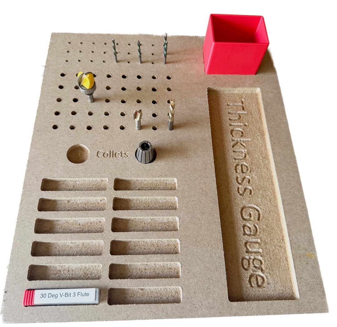 CNC Drawer Organizer – Caliper, Collet, Router Bit Holder (digital ...