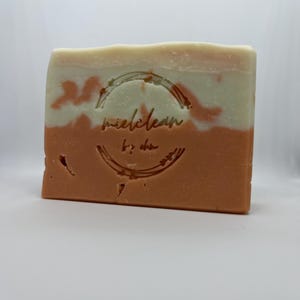 Strawberry Scented Handmade Soap Bar | Coconut & Olive Oil Cold Process | Natural Vegan Gift | Moisturizing Face and Body Soap
