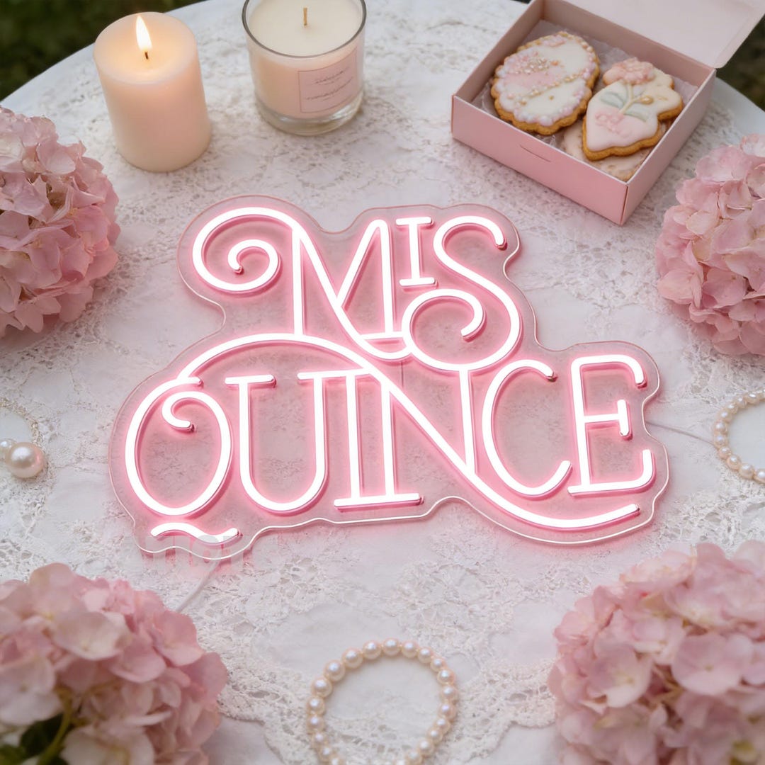 Mis Sign Mis Quince Neon Sign: Custom 15th Birthday Party Decor - Etsy
