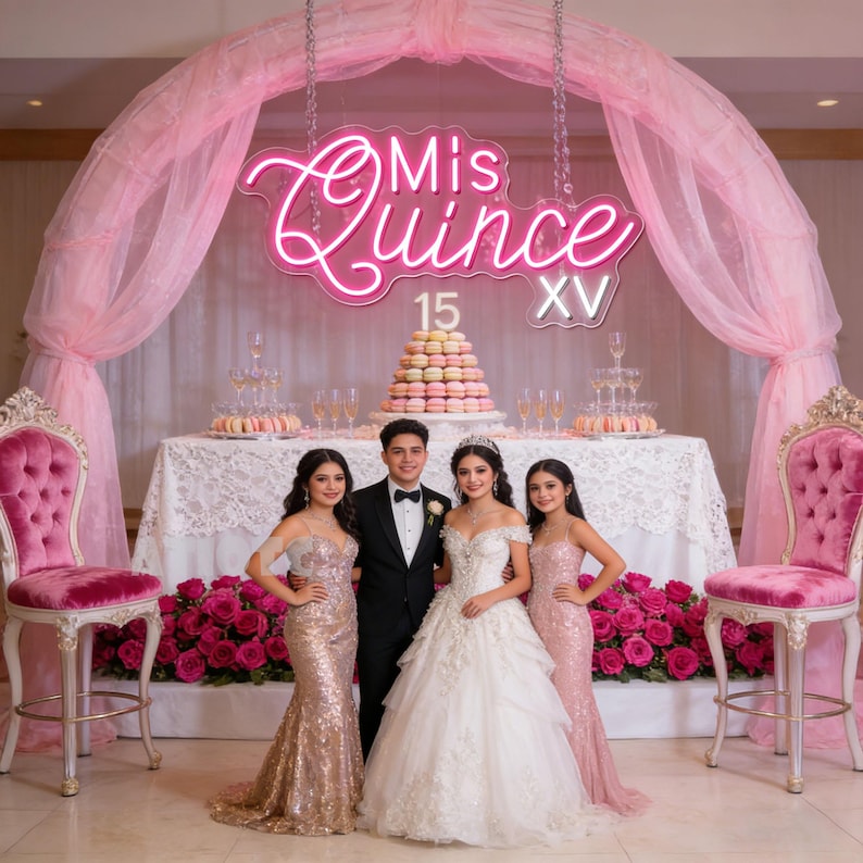 Mis Quince Neon Sign: Custom 15th Birthday Party LED Decor - Etsy