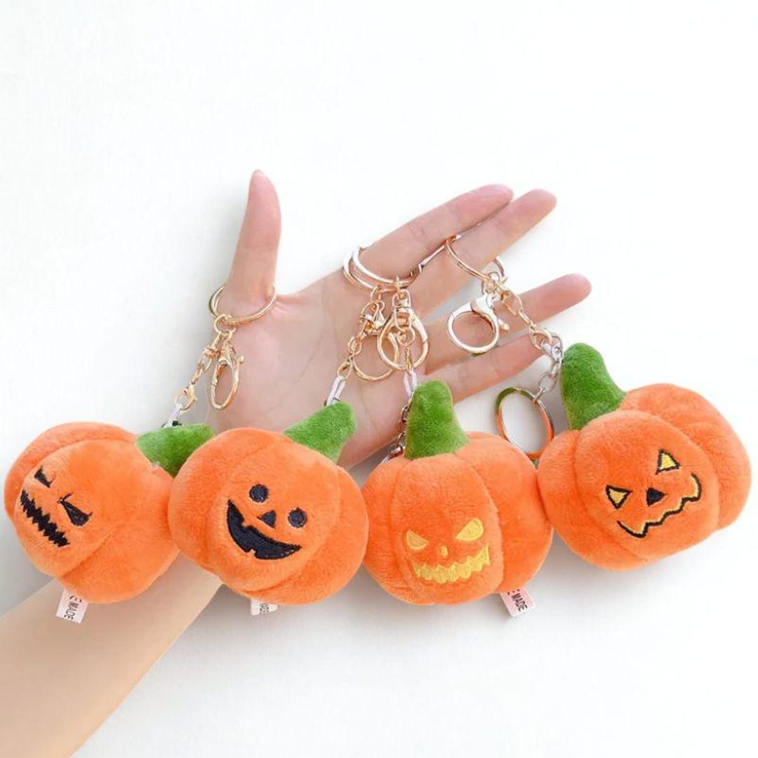 Halloween Pumpkin Plush Keychain, Bag Charm, Phone Charm, Keychain ...