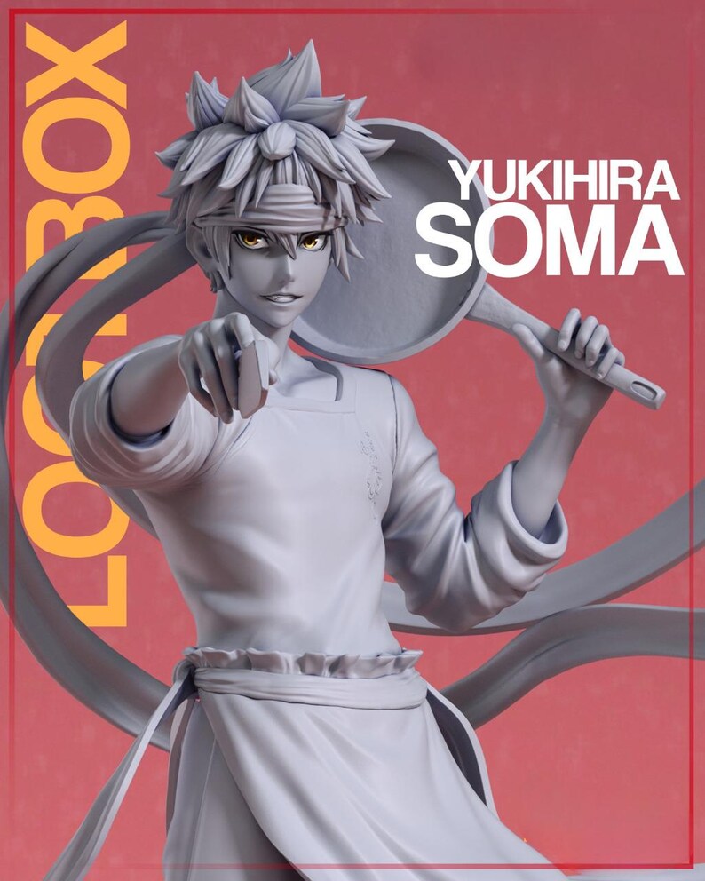 Soma Yukihira 3D Print STL | Shokugeki No Soma Anime Figure | Printable ...