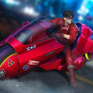 Cyberpunk Biker Hero STL | Futuristic Anime Style 3D Print Model | Digital Download