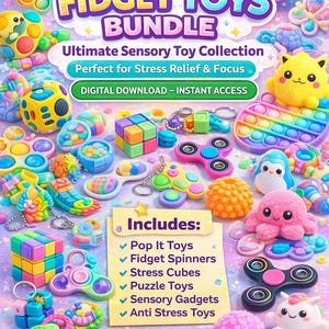 STL 3MF PACK 100+ Fichiers STL & 3MF Fidget Toys | Bundle Impression 3D | Débutants | Jouets Anti-Stress | Organisé avec Photos