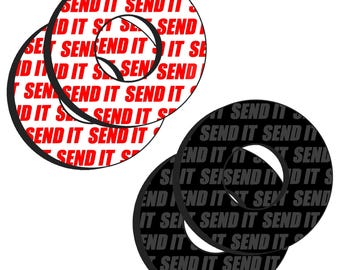 GripDonuts.com® Premium SEND IT Grip Donuts for Dirt Bike Motorcycle BMX (2 Colors)
