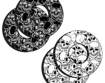 GripDonuts.com® Premium Skull Grip Donuts for Dirt Bike Motorcycle BMX (2 Colors)