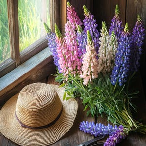 Mixed Lupine Seeds: Rainbow Blooms for Cottage Gardens - Pollinator Friendly