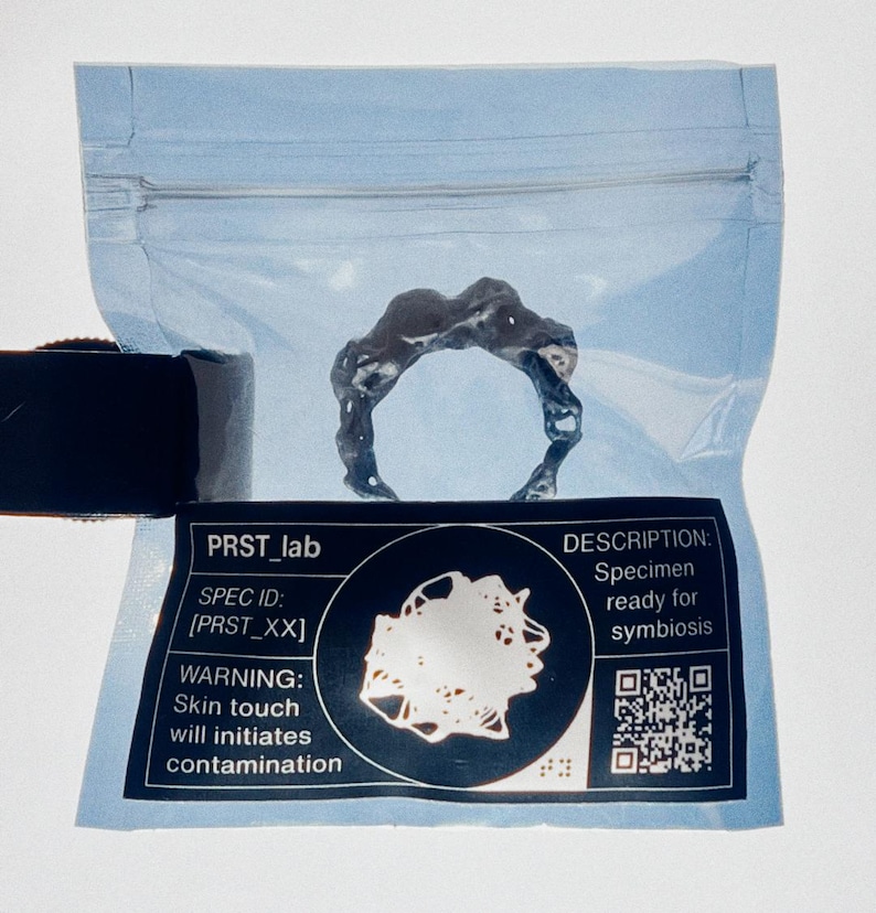 PRST-R2 | Biomorphic 3D Printed Ring - Parametric Darkwear Accessory ...