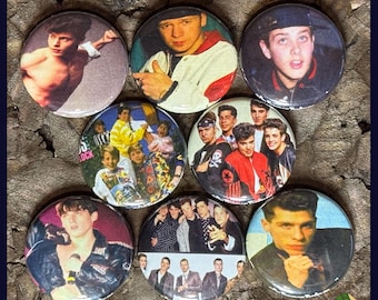 New Kids on the Block -1" Buttons- 8 Pack