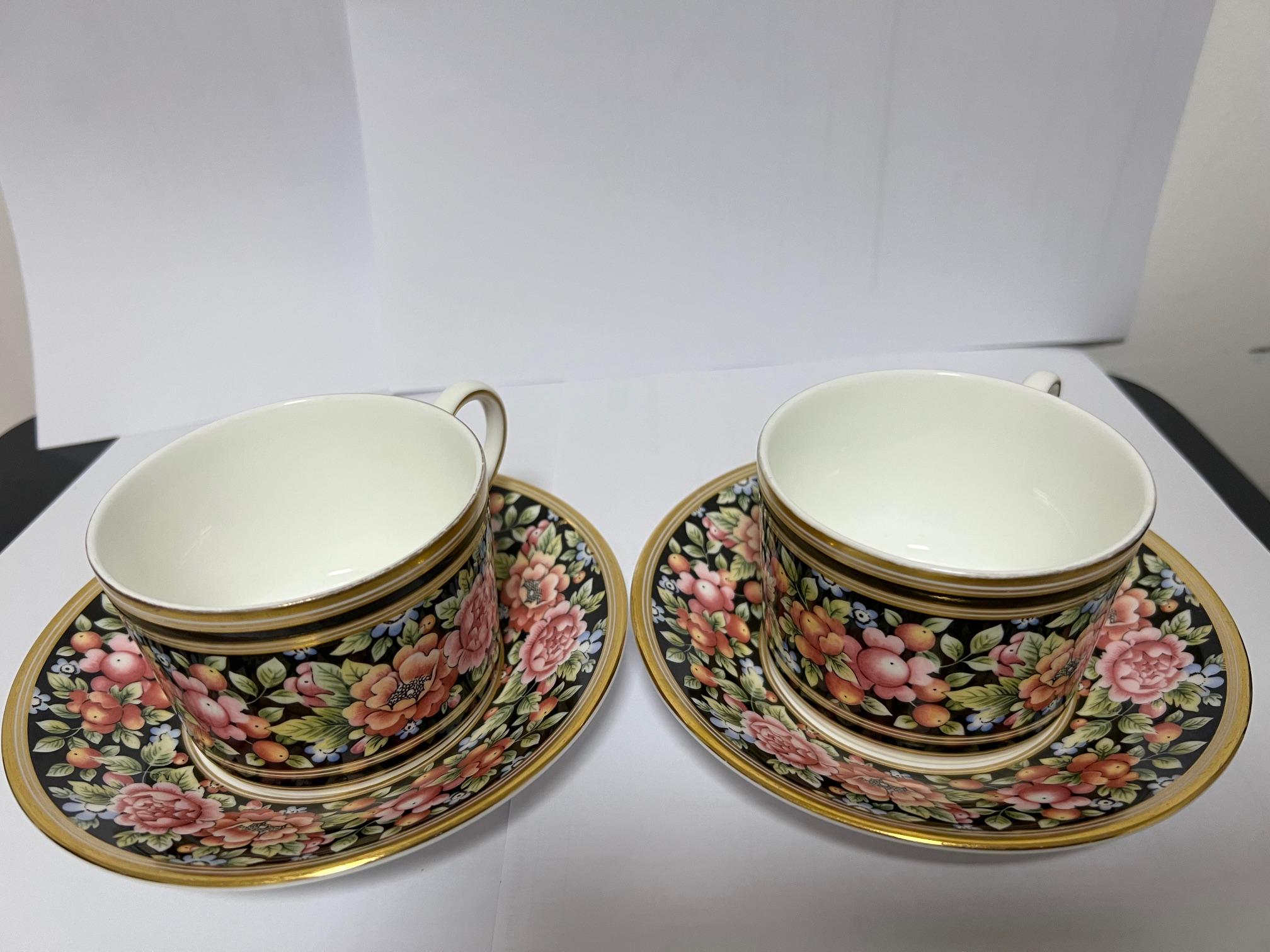 Tasse à Thé Wedgwood Clio Avec Soucoupe - Porcelaine Neuve