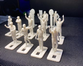 12 Figure Miniature Referee and Chain Gang set for Electric Football