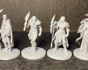 6 Pcs DND Wizards Druids Barbarians Miniatures for D&D and other Wargames