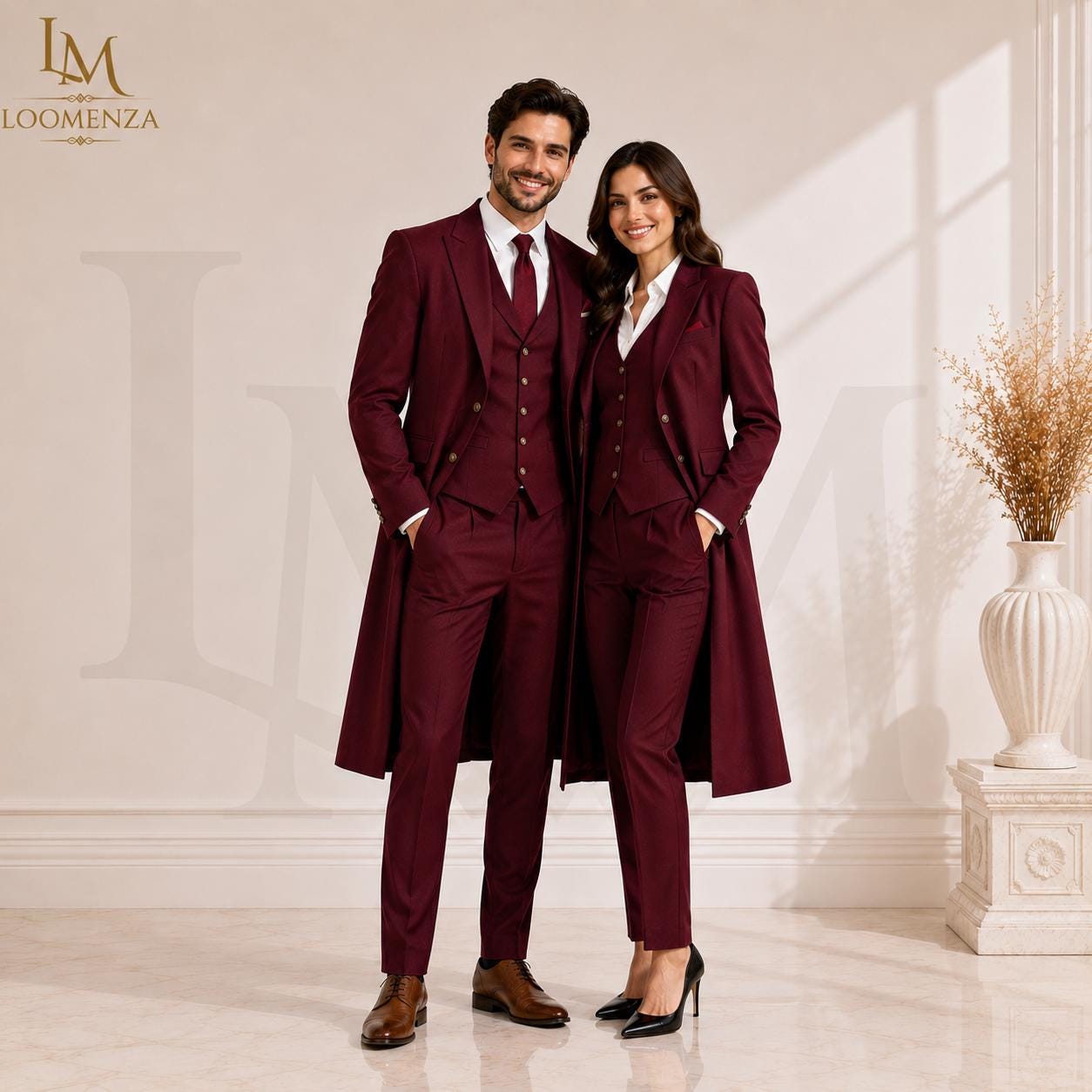 formal dress for couples Couple Wear Red dress