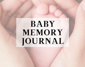 Baby Memory Journal, Canva Template, 64 Page Newborn Book, PLR MRR, Shower Gift