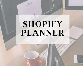 Shopify Store Planner, Canva Template, 70+ Page Business Tracker, PLR MRR, Shopify Launch Kit