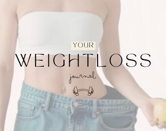 Weight Loss Planner: Journal of Diet, Recipes and Workouts, Canva template, MMR