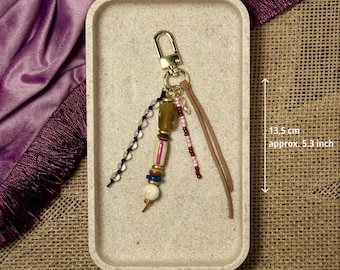 Luxury Bag Charm with Cowboy Boot, Balloon Dog, or Starfish - Handmade Beaded Bag Charm - Y2K Boho Keychain - Studio Tuttebello