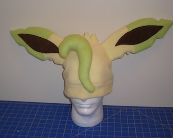 Leafeon Fleece Cosplay Hat