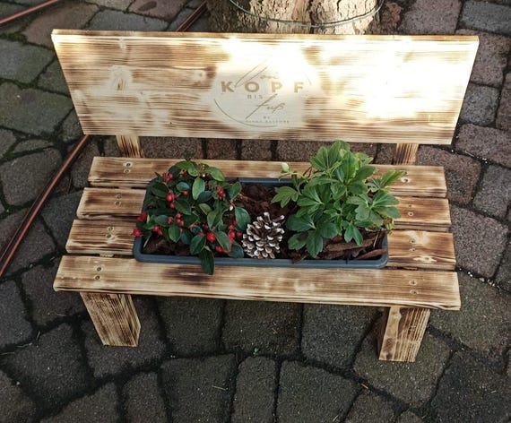 Blumenbank Personalisiert wetterfest Deko Indoor Outdoor Wohnzimmer Terrasse Garten Geschenk Kita Abschied Holz Hochzeit Oma Opa Blumen