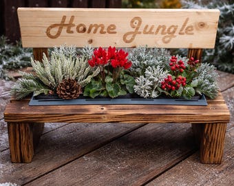 Kräuterbank Personalisiert wetterfest Deko Indoor Outdoor Wohnzimmer Terrasse Garten Geschenk Kita Hochzeit Holz Oma Opa Fensterbank Garten