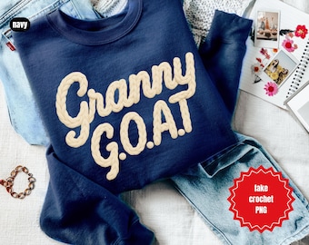 Filato sintetico Preppy Grandma GOAT, Simple Mimi PNG, Preppy Christmas PNG, Sublimazione e DTF PNG, Filato sintetico Grandma, Coquette PNG