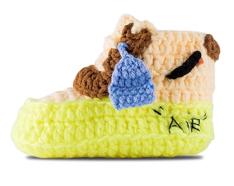 Gelbe Babyschuhe Baby Sneakers | Baby Booties gehäkelt | Baby-Dusche-Geschenk | Neugeborene Schuhe | Windelbuchclub | Gehäkelte Baby Turnschuhe