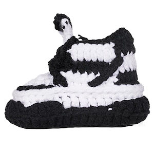 Monochrome Baby Shoes Baby Sneakers | Crochet Baby Booties | Baby Shower Gift | Newborn Shoes | Diaper Book Club | Crochet Baby Trainers