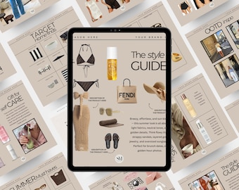 34 Editable LTK Instagram Canva Templates | LTK Travel Gift Guides & Product Collage Kit | Customizable Fashion and Social Media Content kit