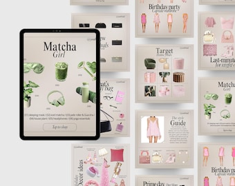 10 Fashion Blogger Aesthetic Canva Bundle | 10 LTK Collage Templates, Instagram Feed Designs for Pinterest, Outfit Boards & Affiliate Links
