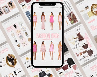 30 LTK Instagram Stories Template Editable Canva Template Social Media Influencer Fashion Blogger Collage Pinterest Ltk Collage Template