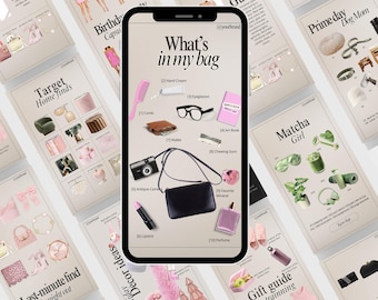 LTK Story Collage Template | 10 Editable Canva Instagram Stories for Fashion Bloggers | Outfit Boards Affiliate Marketing Kit