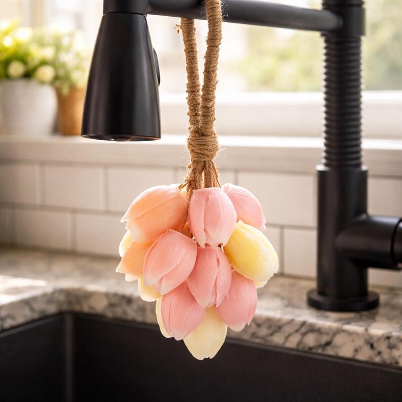 Handmade Tulip Soap Bouquet Gift Set, Goat Milk Soap on A Rope, Spring ...