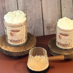 Double Shot Drama –  Espresso & Sweet Cream Candle • Coffeehouse Latte Scent • Hand-Poured by The Wickery
