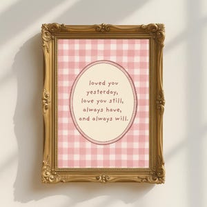 Vintage Nursery Print – Gingham Nursery Print – Printable Wall Art – Digital Download