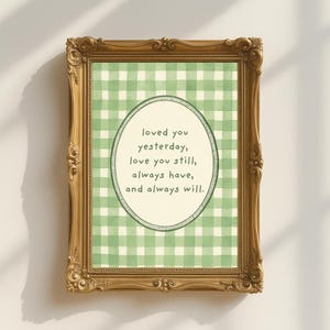 Vintage Nursery Print – Gingham Nursery Print – Printable Wall Art – Digital Download