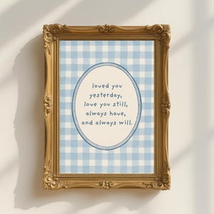 Vintage Nursery Print – Gingham Nursery Print – Printable Wall Art – Digital Download