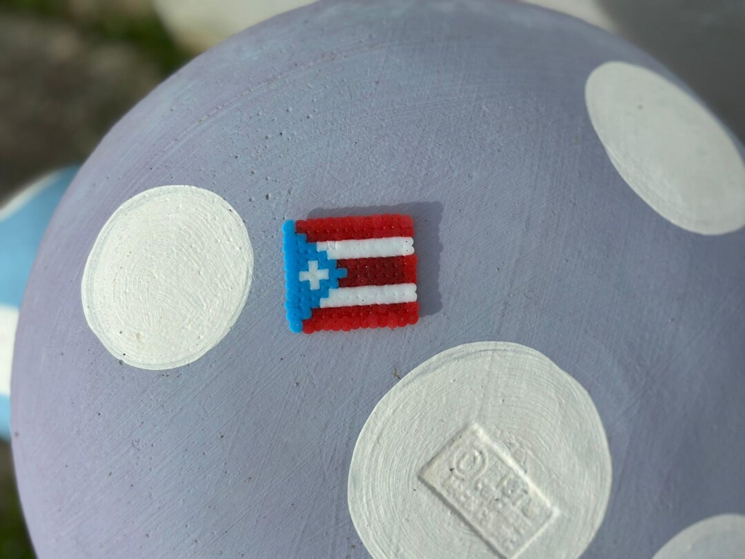 Puerto Rico Flag Pixel Magnet | Handmade Boricua Fridge Magnet | Perler ...
