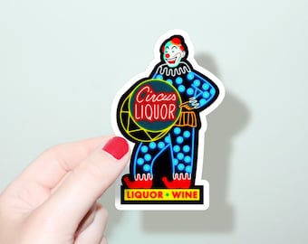 Circus Liquor Sticker