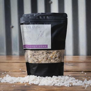 Lavender Bath Soak Made With Hand Harvested Natural Appalachian Salt