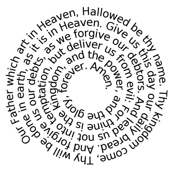 Download The Lord S Prayer Spiral Svg Etsy