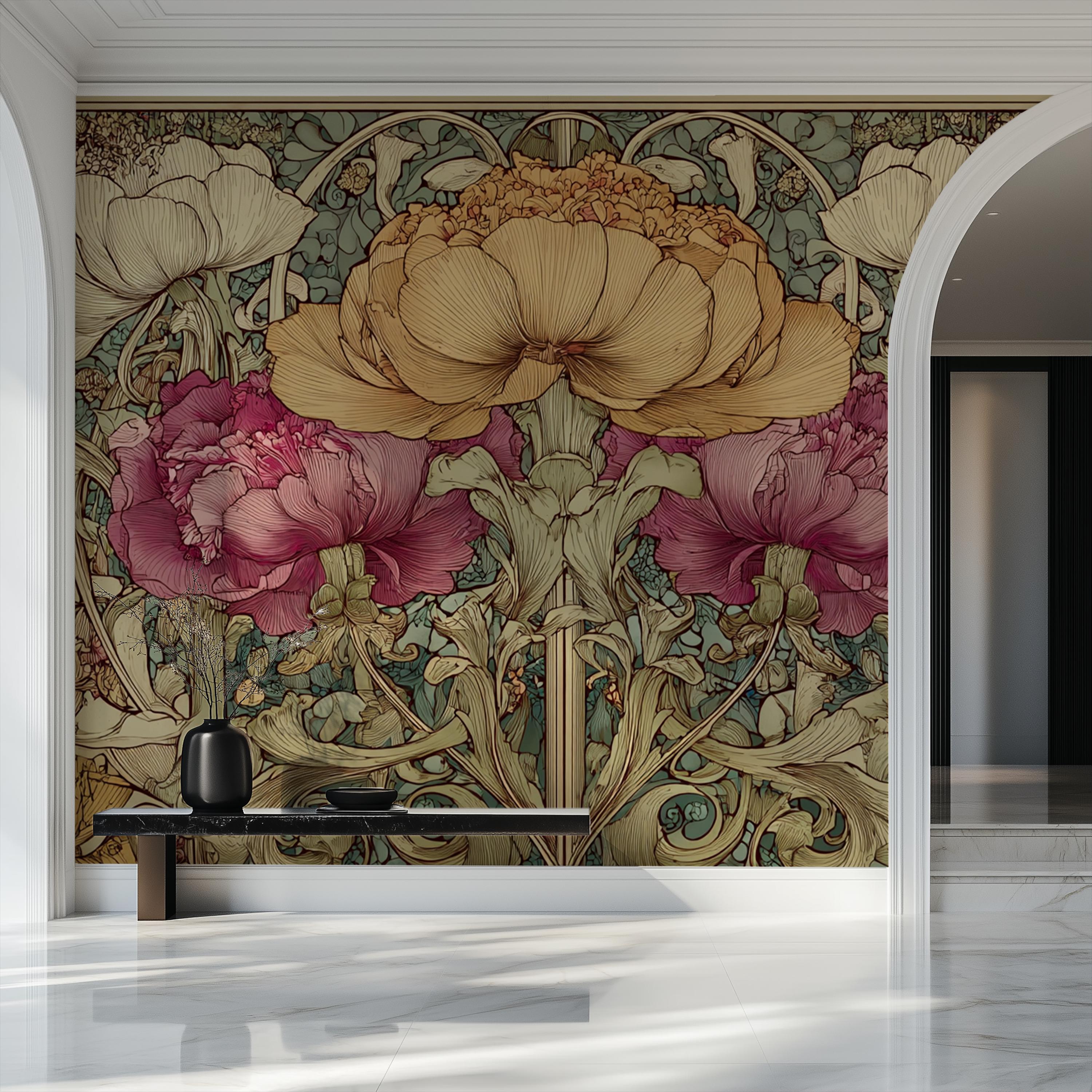 Art Nouveau Peel And Stick Wallpapernull