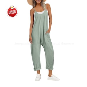 Mono de verano para mujer, mono informal, mono cómodo y moderno, ideal para vacaciones.
