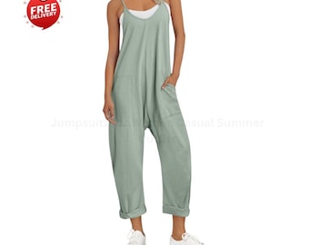 Mono de verano para mujer, mono informal, mono cómodo y moderno, ideal para vacaciones.