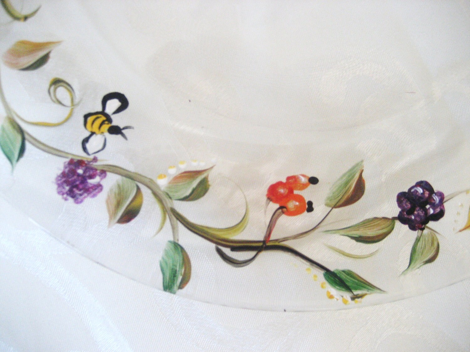Hand Painted Glass Plate With Fall Pattern Etsy
