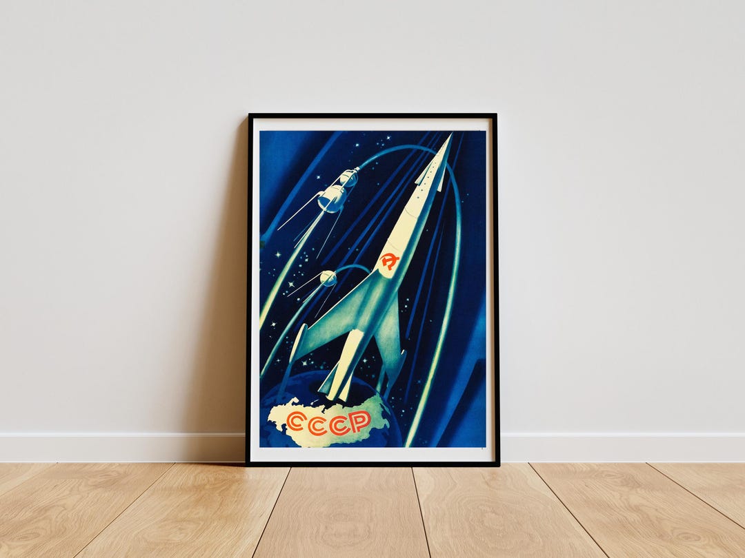 Vintage Soviet Propaganda Poster - CCCP / USSR - Space Conquest 1958 - Etsy