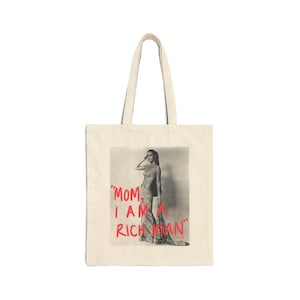 Chic Canvas Tote Bag with Quirky Quote - Eco-Friendly Shopping, Gift for Mom, Funny Tote, Everyday Use, Beach Bag