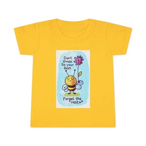 Sunny Bee Toddler T-Shirt: Motivational Kids Gift