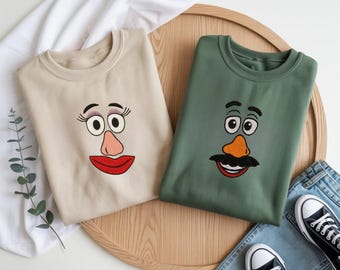 Embroidered Mr Potato And Mrs Potato Head Shirt, Cute Thanksgiving Shirt, Custom Couple Shirt, Fall Family Matching Shirt