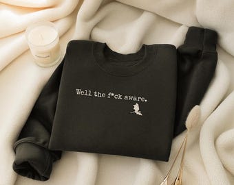 Gesticktes gut the F * ck Aware Shirt,Quest Squad Pullover, Vierter Flügel Shirt, Bücherwurm Geschenk,Drachenreiter Sweatshirt, Buchliebhaber Pullover